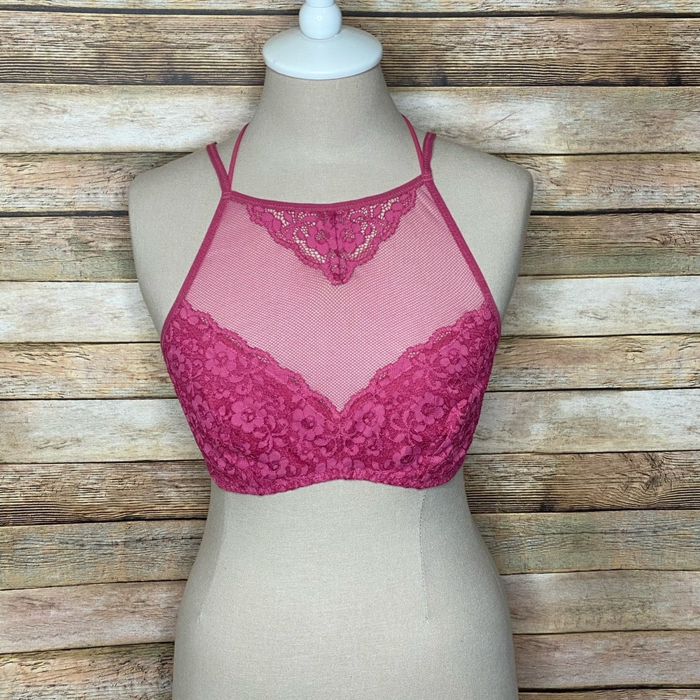 Xhilaration| High Neck Bralette| Rose Pink| Size M
